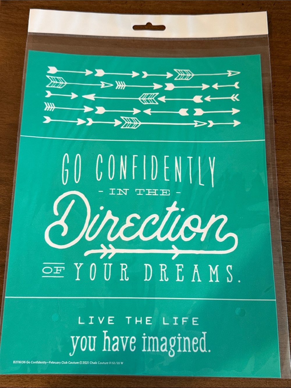 Chalk Couture “Go Confidently” Club Couture Size B Transfer New in Package
